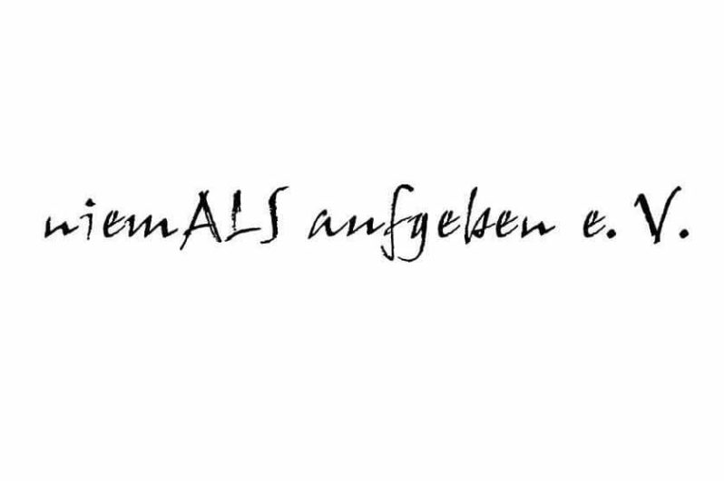 Logo niemALS aufgeben e.V.