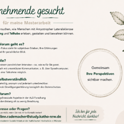 Studienteilnehmende mit ALS gesucht