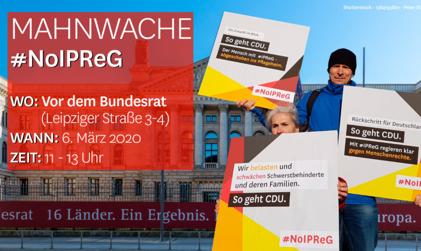 29. IPReG Mahnwache: Selbstbestimmung für ALLE! 29. IPReG Mahnwache: Selbstbestimmung für ALLE!