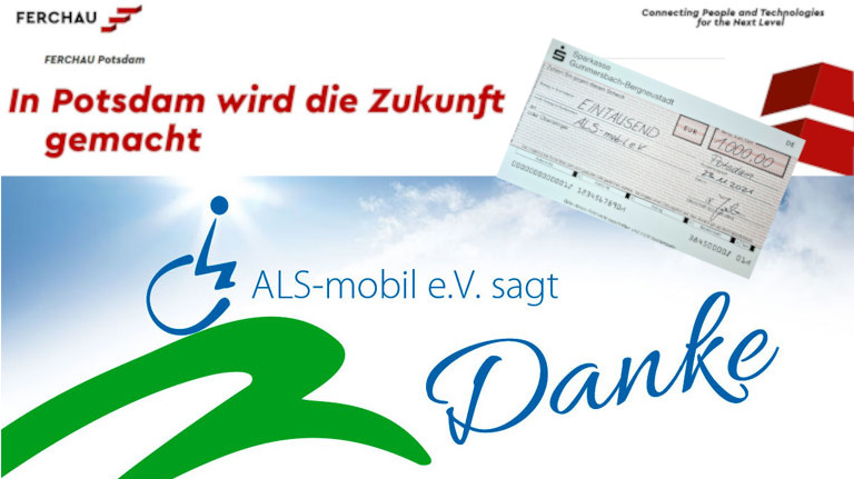 FERCHAU Niederlas­sung Potsdam überreicht Spendengel­der an ALS-mobil e. V.