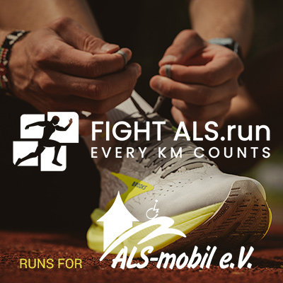 FIGHT ALS.run runs for ALS mobil e.V. Copyright Hintergrundbild: Malik Skydsgaard, unsplash